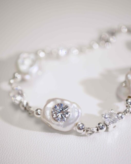 Silver Glow Baroque Bracelet